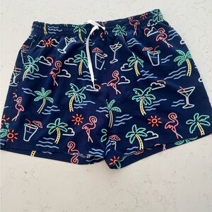 Men’s Size XL Chubbies The Neon Lights 5.5 Inseam Swim Shorts Blue Swim Trunks